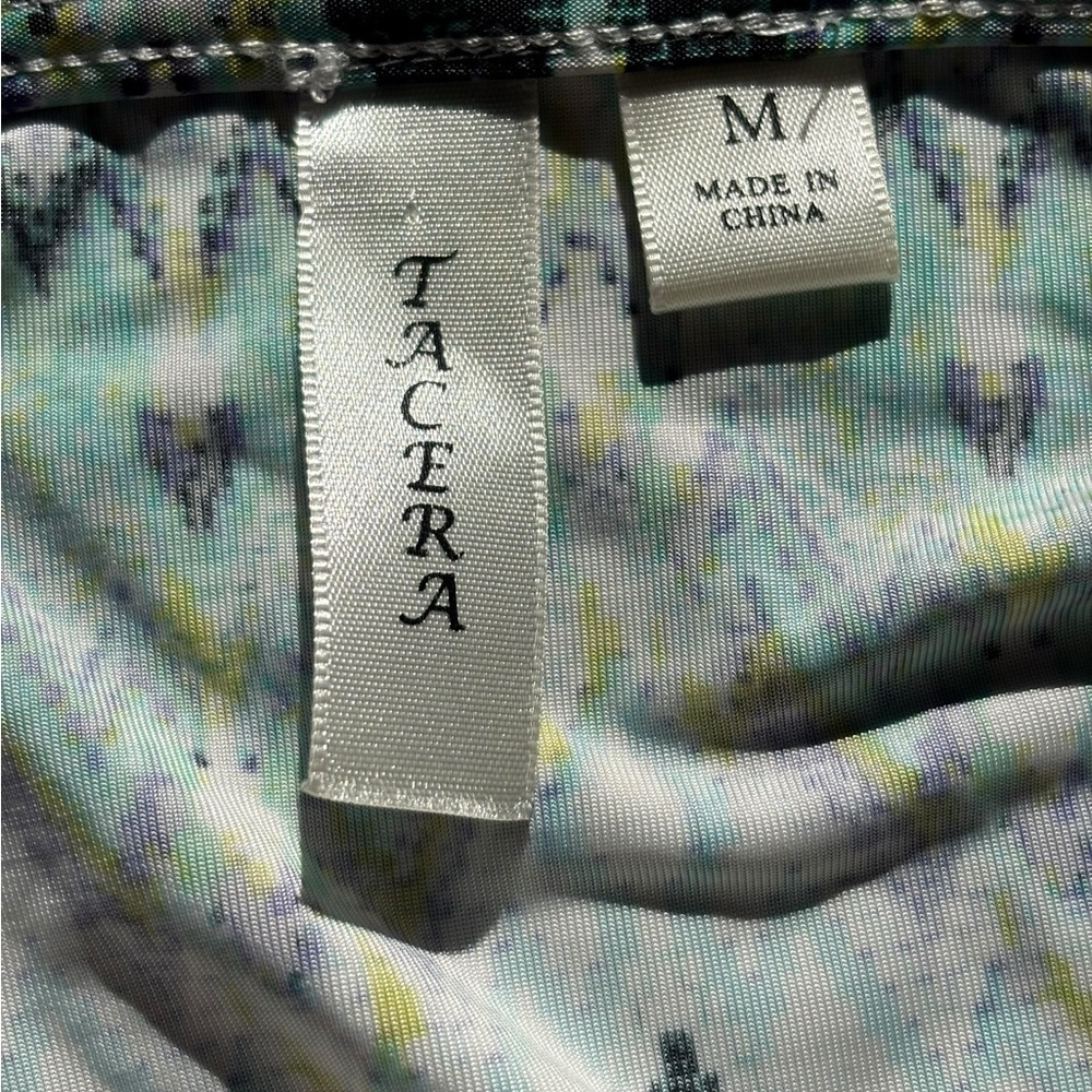 Tacera Green and Purple Chevron Long Sleeve Dress - Picture 5 of 7